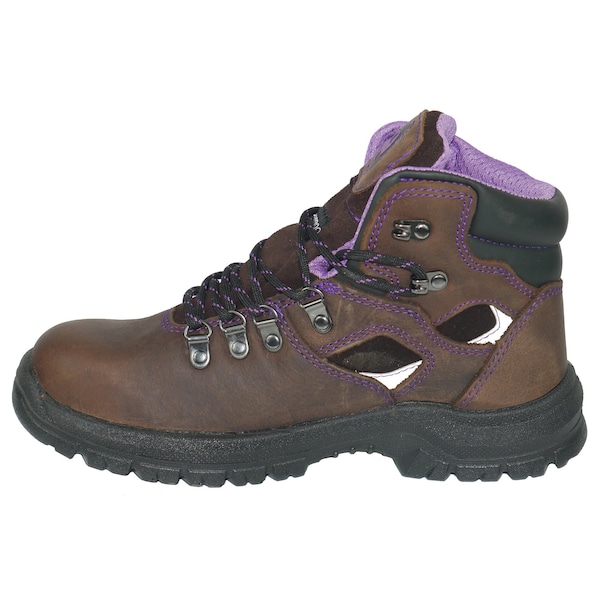 Hoss Boot Co Women's Work Boot, 10 B, Steel Toe, Brown, 70423 - 70423