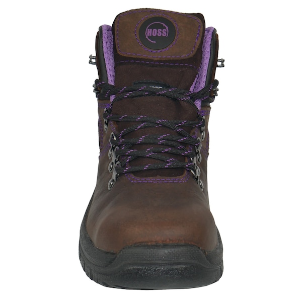 Hoss Boot Co Women's Work Boot, 10 B, Steel Toe, Brown, 70423 - 70423