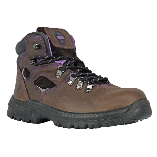 Hoss Boot Co Women's Work Boot, 10 B, Steel Toe, Brown, 70423 - 70423