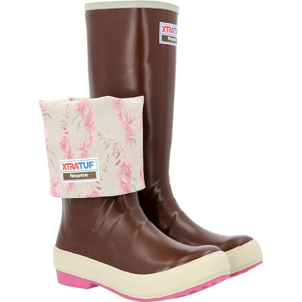 Xtratuf Women's Fireweed Tall Rubber Boots, 15 in Height, Pink, 8 - XWL4FW