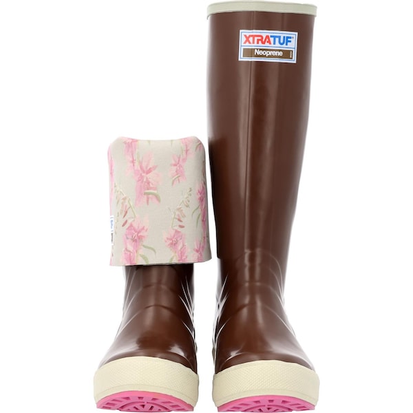 Xtratuf Women's Fireweed Tall Rubber Boots, 15 in Height, Pink, 8 - XWL4FW