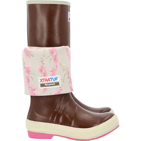 Xtratuf Women's Fireweed Tall Rubber Boots, 15 in Height, Pink, 8 - XWL4FW