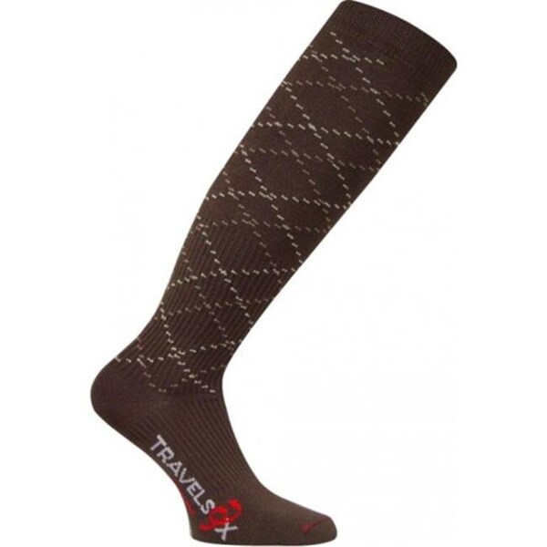 Travelsox Travelsox TS 5000 Patented Graduated Compression OTC Socks 10-18 Mmhg; Brown - Large - TS5000_BR_LG