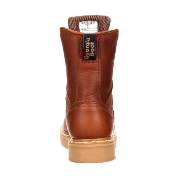 Georgia Boot Men's Wedge Work Boot, 8.5 W, Leather, 8 in Height, Barracuda Gold - G8152