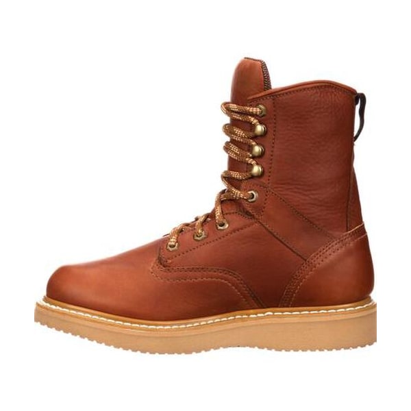 Georgia Boot Men's Wedge Work Boot, 8.5 W, Leather, 8 in Height, Barracuda Gold - G8152