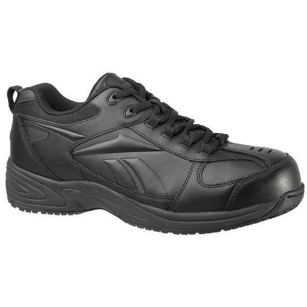 Reebok Men's Athletic Shoe, Composite Toe, Leather Upper, Rubber Outsole, Lace Up, Black, 4 W - RB1860