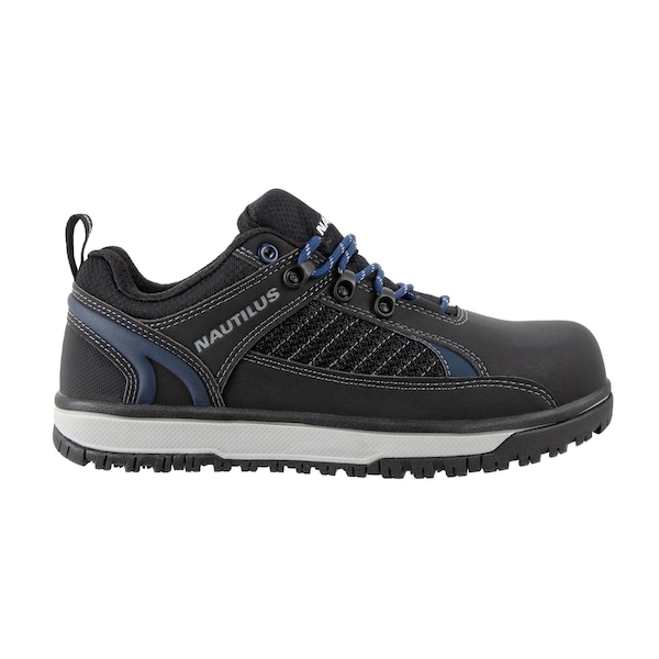 Nautilus Safety Footwear Men Aluminum Toe Size 10 URBAN AT, MENS PR, Black, Blue, 10, Medium - N1461-10M