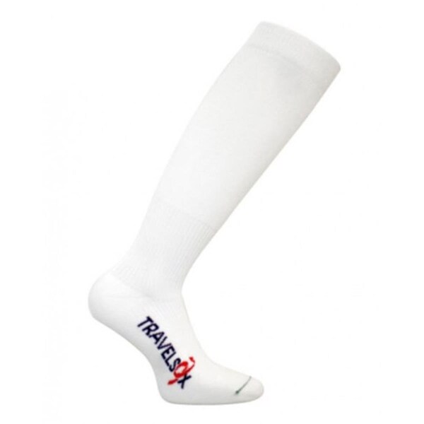 Travelsox TS 1000 Patented Graduated Compression OTC Flight Travel Socks, White - Large - TR459729