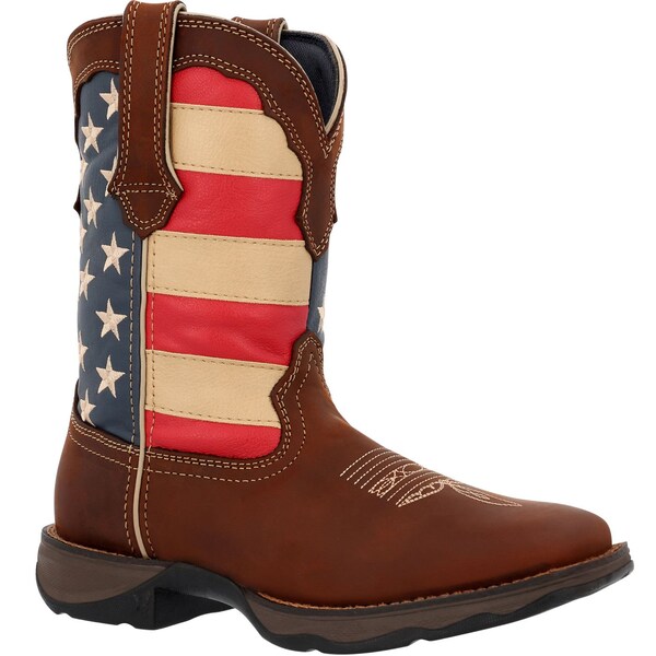 Durango Women's Western Boot, 7 M, Leather, 10 in H, Brown - RD4414