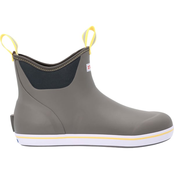 Xtratuf Ankle Deck Boot, 12 M, Leather, 6 in H, Gray - 22735