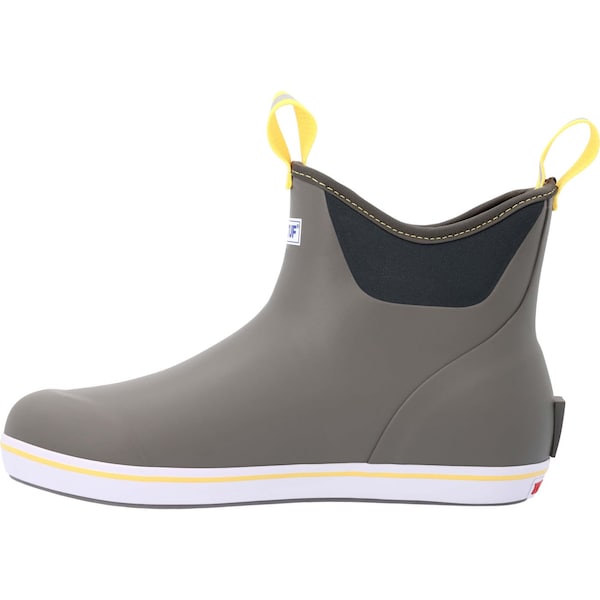 Xtratuf Ankle Deck Boot, 12 M, Leather, 6 in H, Gray - 22735