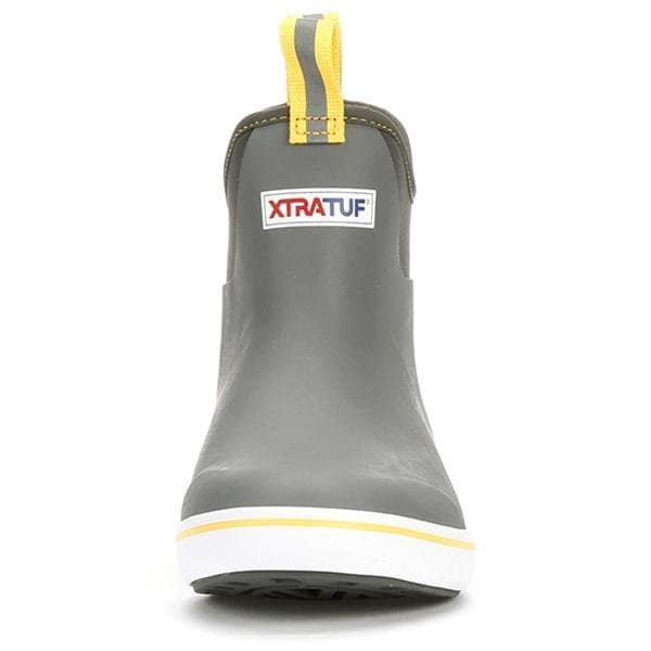 Xtratuf Ankle Deck Boot, 12 M, Leather, 6 in H, Gray - 22735