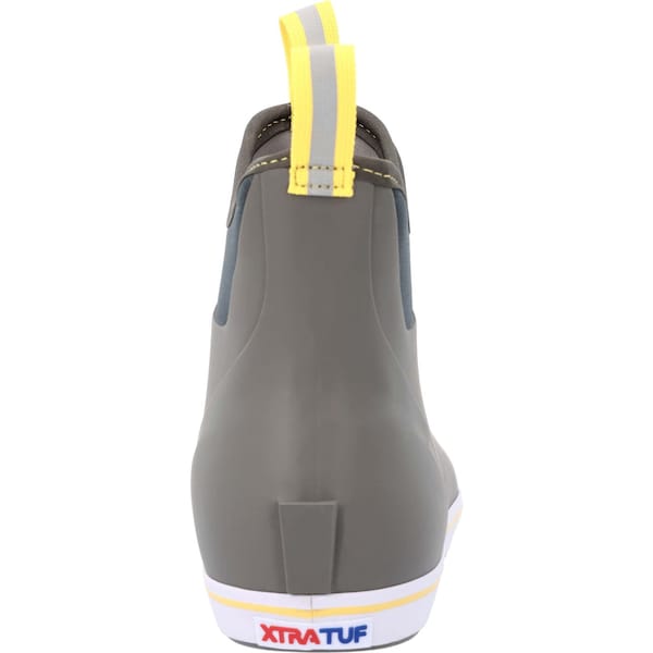 Xtratuf Ankle Deck Boot, 12 M, Leather, 6 in H, Gray - 22735