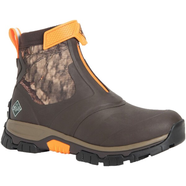 Muck Boot Co Men's Breakup Country Apex Mid Zip Ankle Boot, Plain Toe, 8" Height, Brown, 10 - AXMZMOC  M  100