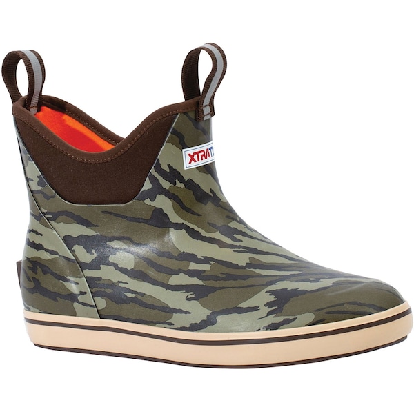 Xtratuf Men's Ankle Deck Boot, 12 M, Leather, 6 in H, Mossy Oak Bottom Land - XMABMOB