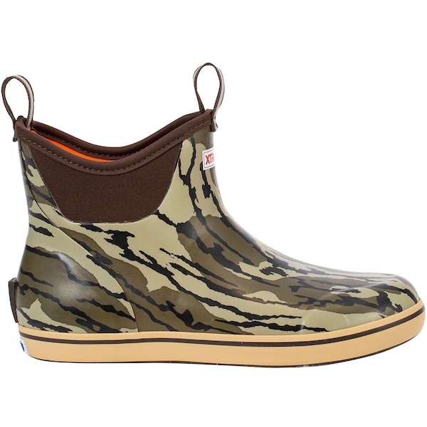 Xtratuf Men's Ankle Deck Boot, 12 M, Leather, 6 in H, Mossy Oak Bottom Land - XMABMOB