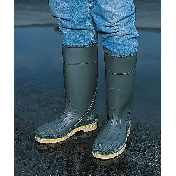 Honeywell Servus Men's Rubber Boot, 9 Steel Toe, 15" H, Gray, 75105 - 75105/9
