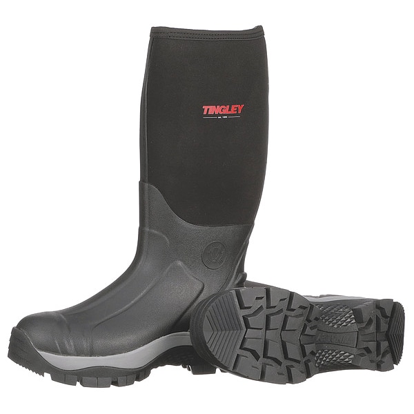 Tingley Men's Insulated Tall Rubber Boots, 11 Half Rubber-Neoprene, Black - 80151