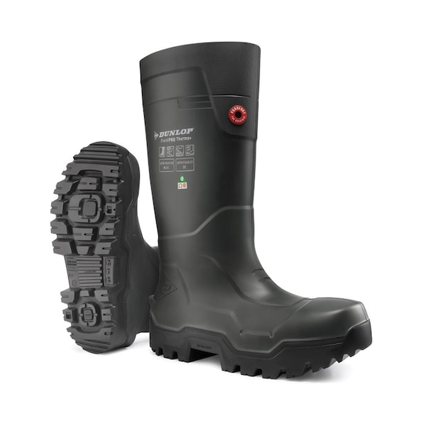 Dunlop Unisex FieldPro Thermo+ Rubber Boots, Composite Toe, Black, 7 - LPLHD01.07