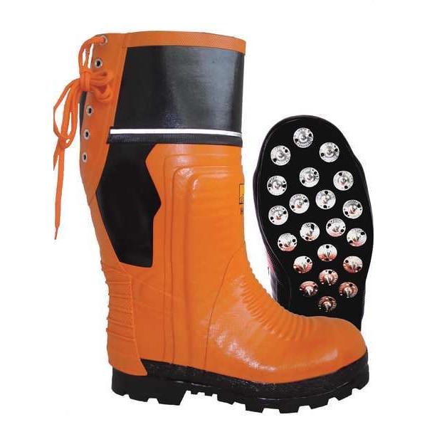 Viking Unisex VW65 Class 2 Chainsaw Rubber Boots, Steel Toe, 16 Height, Orange/Black, 9 - VW65-9