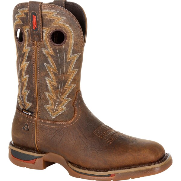 Rocky Long Range, Men's Composite Toe Western Work Boot, Distressed Brown, 12, M, RKW0303 - RKW0303