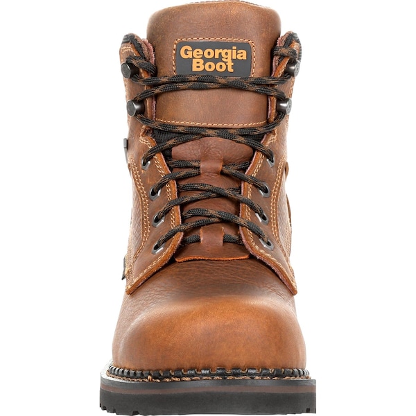 Georgia Boot Men's Waterproof Work Boot, 11 M, Steel Toe, 6 in H, Brown, GB00317 - GB00317