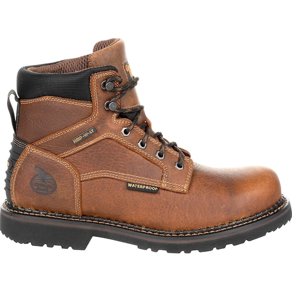 Georgia Boot Men's Waterproof Work Boot, 11 M, Steel Toe, 6 in H, Brown, GB00317 - GB00317