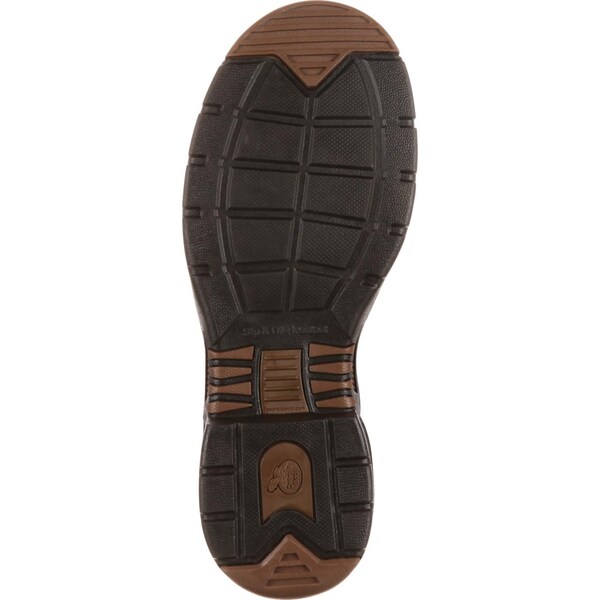 Georgia Boot Men's Waterproof Work Boot, 10 W, Steel Toe, 6 in H, Brown, G7603 - G7603