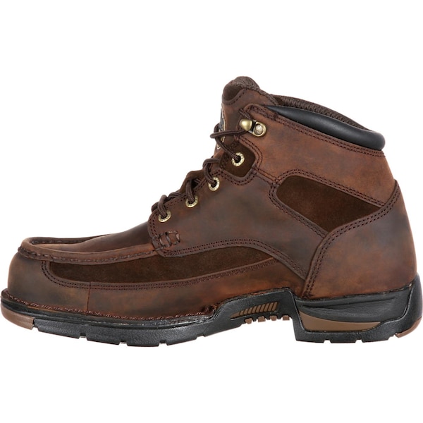 Georgia Boot Men's Waterproof Work Boot, 10 W, Steel Toe, 6 in H, Brown, G7603 - G7603
