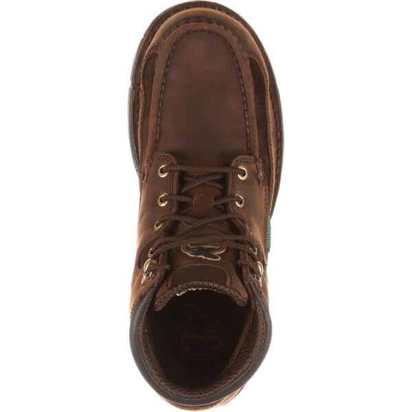 Georgia Boot Men's Waterproof Work Boot, 10 W, Steel Toe, 6 in H, Brown, G7603 - G7603