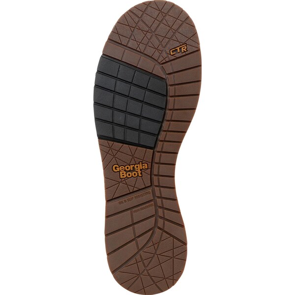 Georgia Boot Men's Wedge Waterproof Work Boot, 8 M, Steel Toe, 6 in H, Brown, GB00351 - GB00351