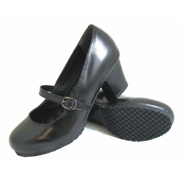 Genuine Grip Women's Women's Mary Jane Shoes, 6.5 M, Leather, Black - 8200-6.5M
