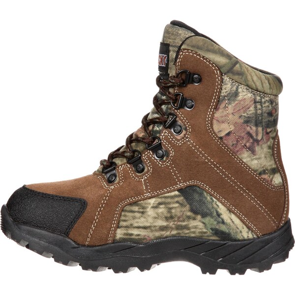Rocky Youth Kids Waterproof Insulated Boots, 6 M, Split Suede, Nylon, 5 in Height - FQ0003710
