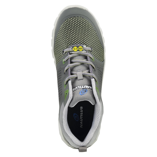 Nautilus Safety Footwear Men Aluminum Toe Size 8 ZEPHYER AT, MENS PR, Grey, Green, 8, Medium - N1311-8M