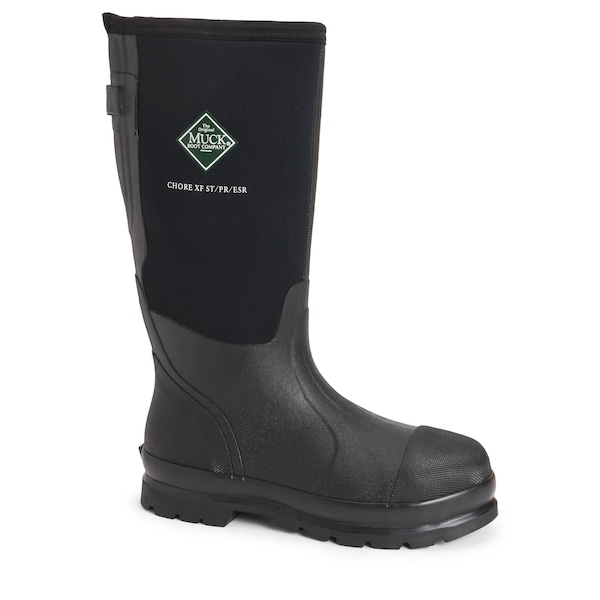 Muck Boot Co Men's Chore Classic Wide Calf Tall Rubber Boot, Steel Toe Toe, 16 in Height, Black, 14 - MCXF-STL-BLK-140