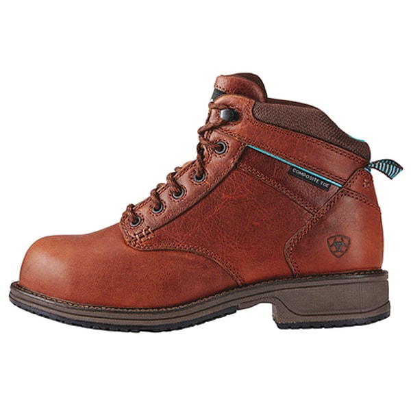 Ariat Women's 5 in Composite Toe 6-Inch Work Boot, Nutty Brown, 7 1/2, M, 10020097 - 10020097
