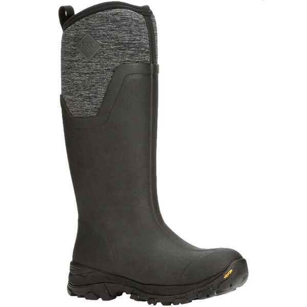 Muck Boot Co Women's Arctic Ice Tall Rubber Boot, Plain Toe, 17" Height, Black, 9 - ASVTA100 M  090