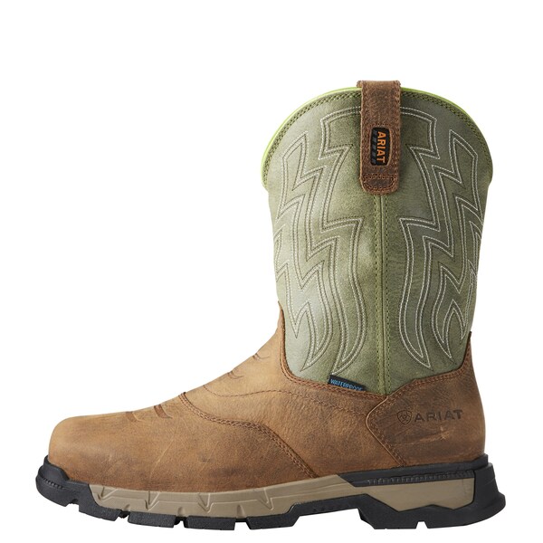 Ariat Men's 10 in Composite Toe Western Boot, Brown/Green, 10, EE, 10021486 - 10021486