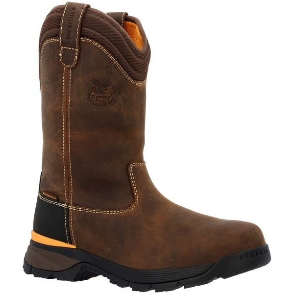 Georgia Boot TBD, Waterproof Wellington Work Boot, 8.5 W, 11 in Height, Brown - GB00598  W  085