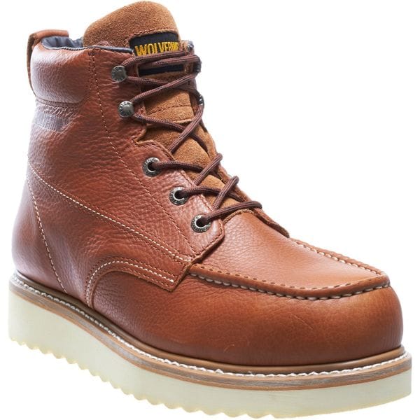 Wolverine Men's 6-Inch Work Boot, 8 XW, Steel Toe, 6 in H, Brown, 8289 - W08289