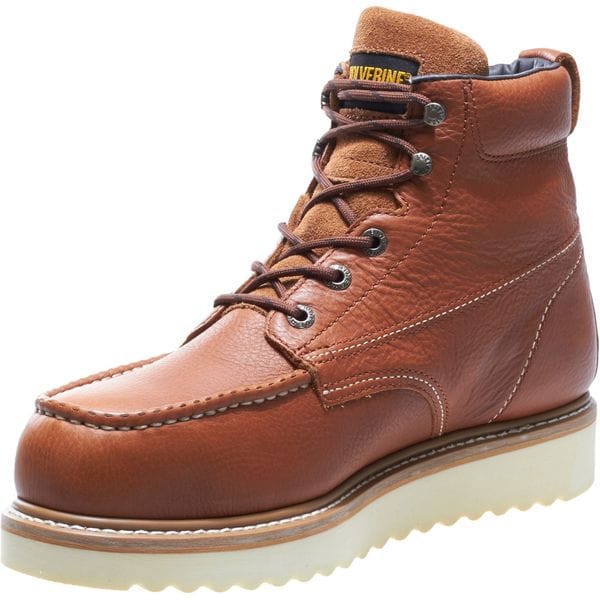 Wolverine Men's 6-Inch Work Boot, 8 XW, Steel Toe, 6 in H, Brown, 8289 - W08289