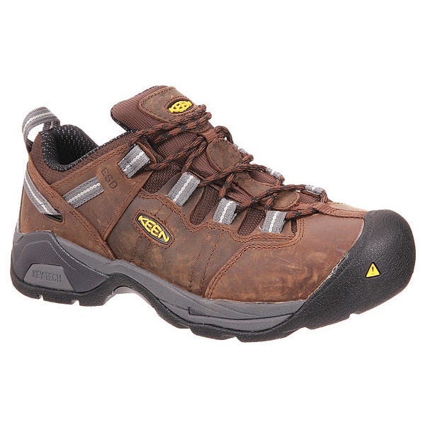 Keen Men's Athletic Shoe, Steel Toe, Fabric, Leather Upper, Rubber Outsole, Lace Up, 16 EE - 1020035