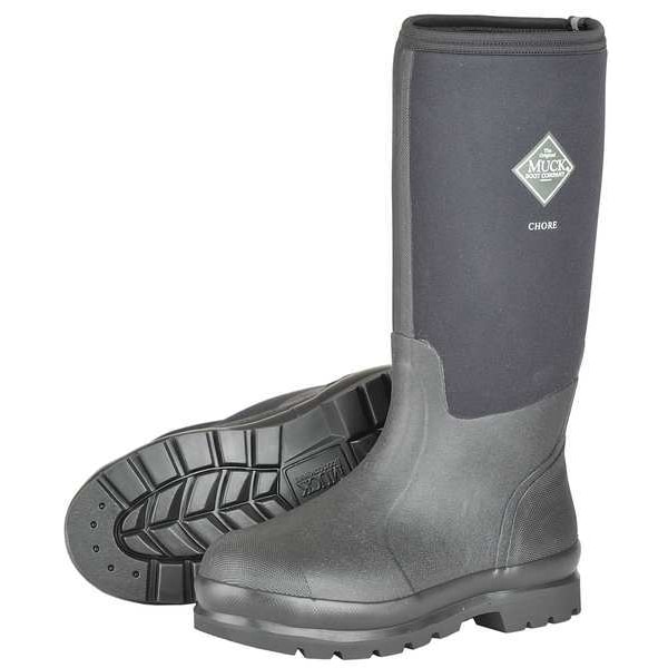 Muck Boot Co Men's Muck Chore Rubber Boot, Plain Toe, 16" Height, Black, 11 - CHH-000A/11