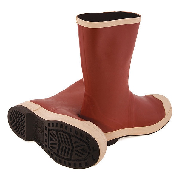 Tingley Men's Mid Rubber Boots, 12 Steel Toe, 12-1/2" H, Brick Red, MB922B - MB922B