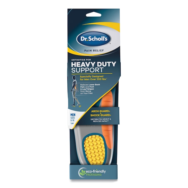 Dr. Scholls Pain Relief Orthotic Heavy Duty Support Insoles, Men Sizes 8-14, Pair PR - DSC59048