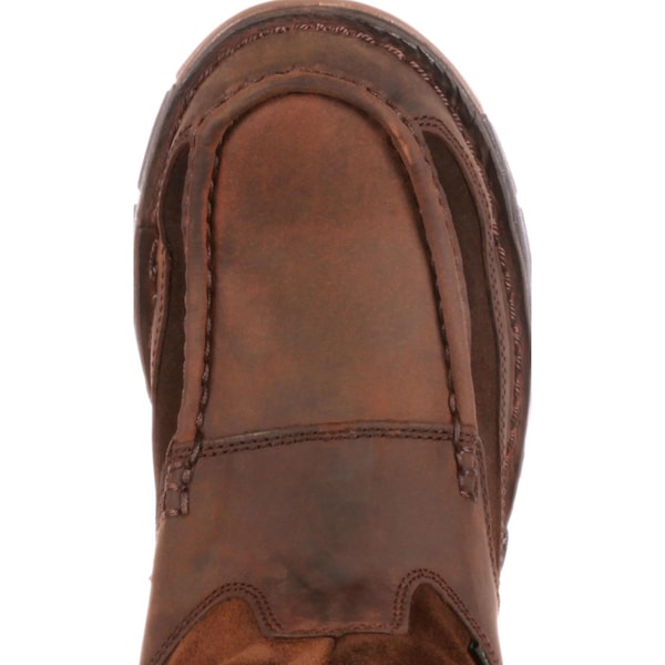 Georgia Boot Athens, Men's Waterproof Wellington Work Boot, 10 W, Leather/Suede, 10 in Height, Brown - G4403