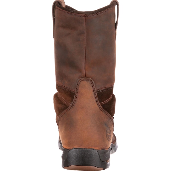 Georgia Boot Athens, Men's Waterproof Wellington Work Boot, 10 W, Leather/Suede, 10 in Height, Brown - G4403