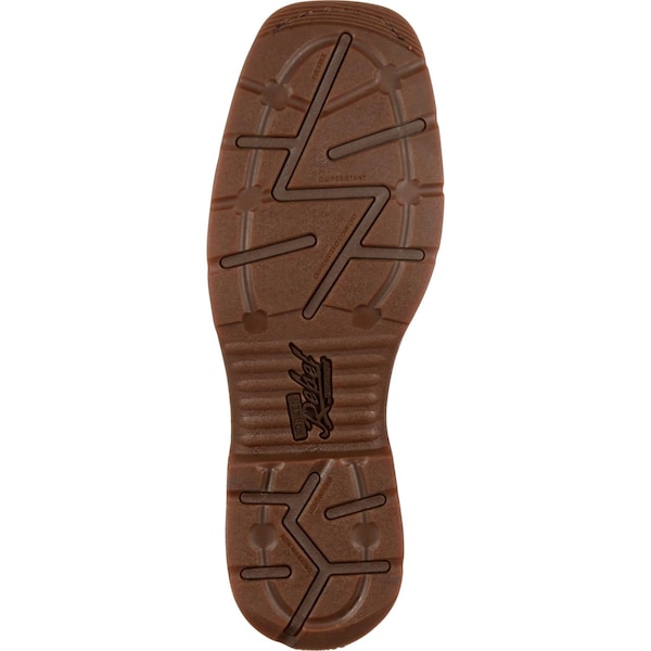 Durango Men's Texas Flag Western Boot, 9 W, Steel Toe, Dark Brown, DB021 - DB021