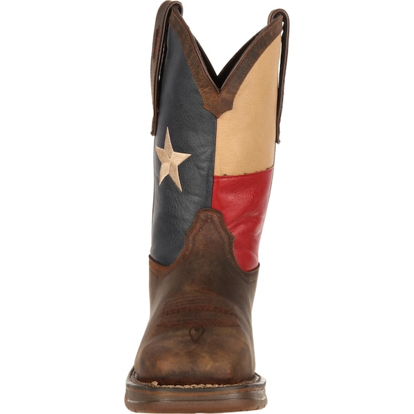Durango Men's Texas Flag Western Boot, 9 W, Steel Toe, Dark Brown, DB021 - DB021