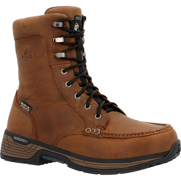 Rocky TreadFlex, Men's Work Boot, 10.5 W, 8 in Height, Crazy Horse - RKK0499